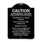 Signmission Designer Series-Caution Automatic Gates No Playing Gate Is Timed For One, 24" x 18", BW-1824-9992 A-DES-BW-1824-9992 - alternate 1